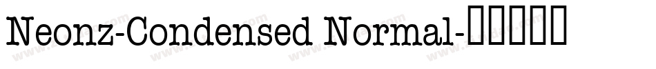 Neonz-Condensed Normal字体转换